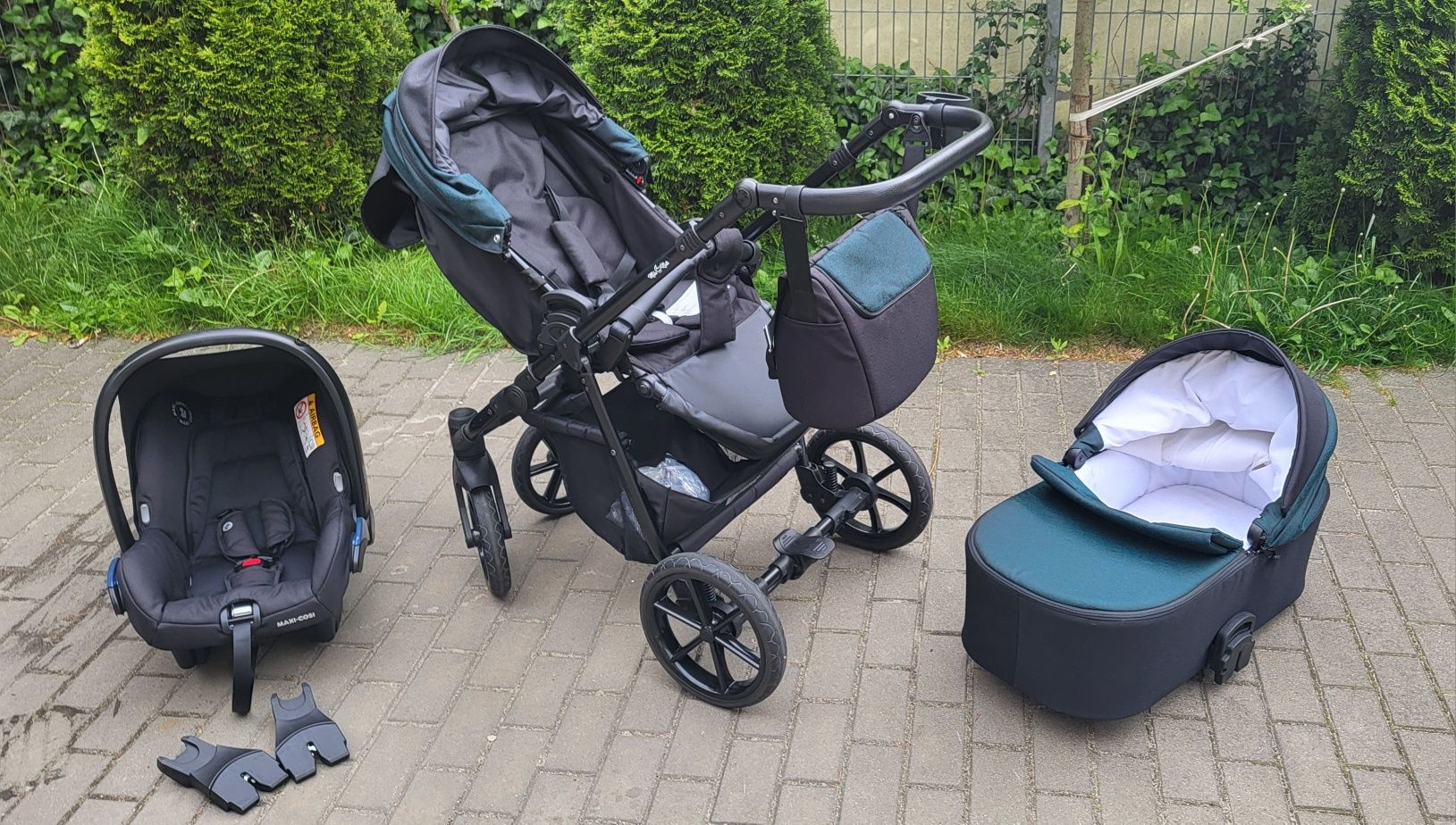 Wózek spacerowy gondola Milu Risso fotelik nosidełko Maxi Cosi +Gratis