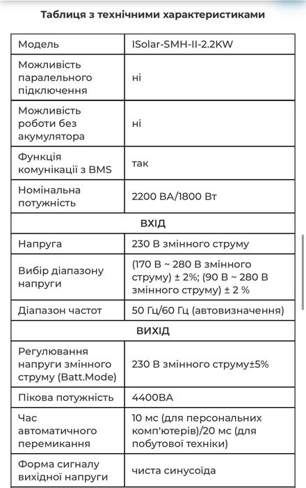 Инвертор Easun 2.2 kw 12V SMH/ Інвертор EASUN 2kW 12V SMH