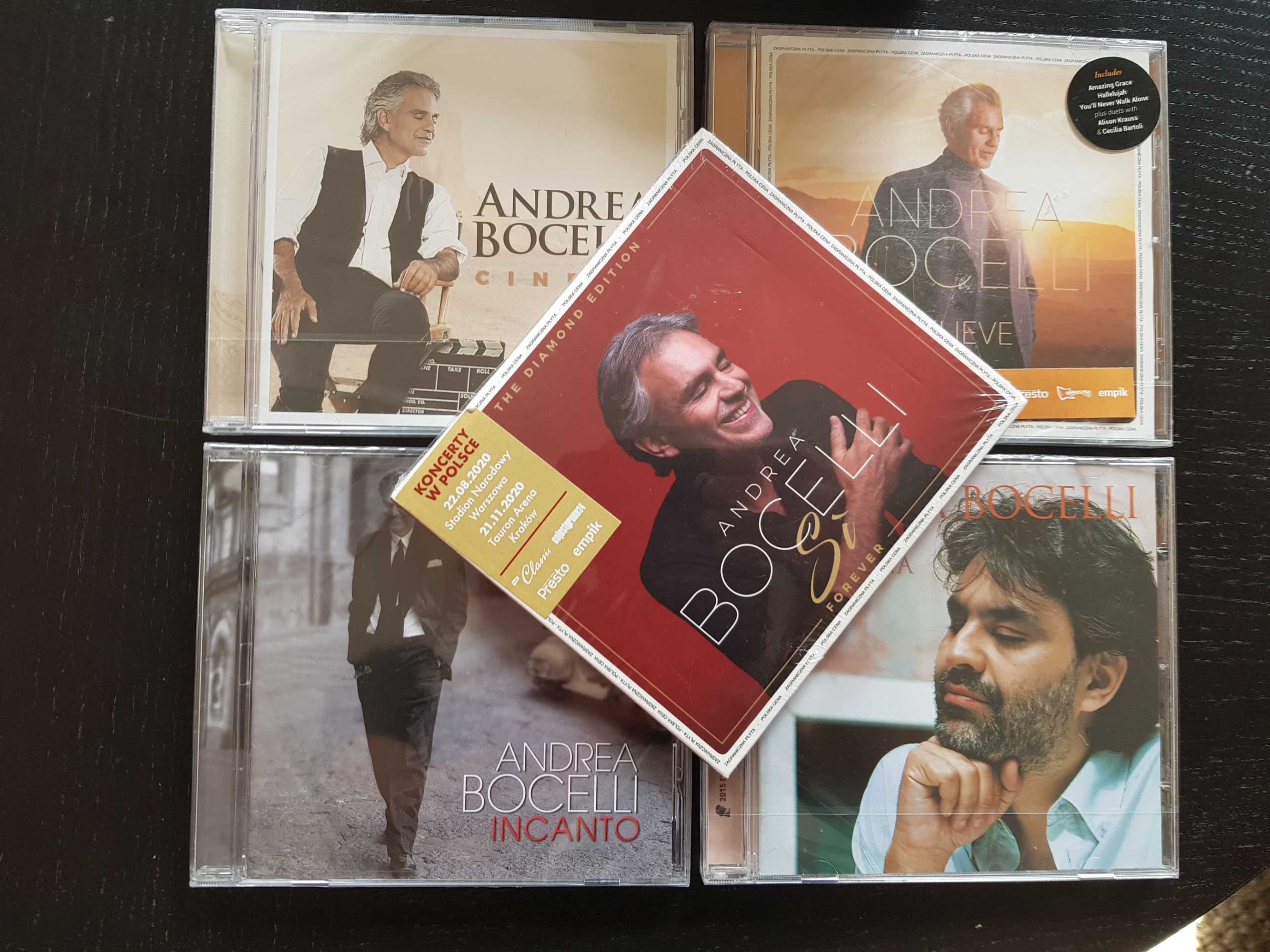 Muzyka na CD Andrea Boceli x 5 zestaw .