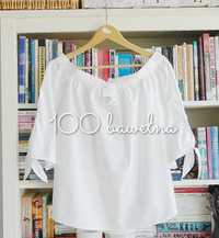 h&m biała koszulowa bluzka bawełna 40 nowa