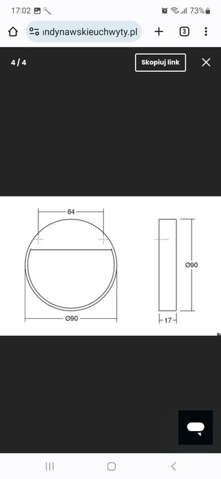 Uchwyt meblowy czarny