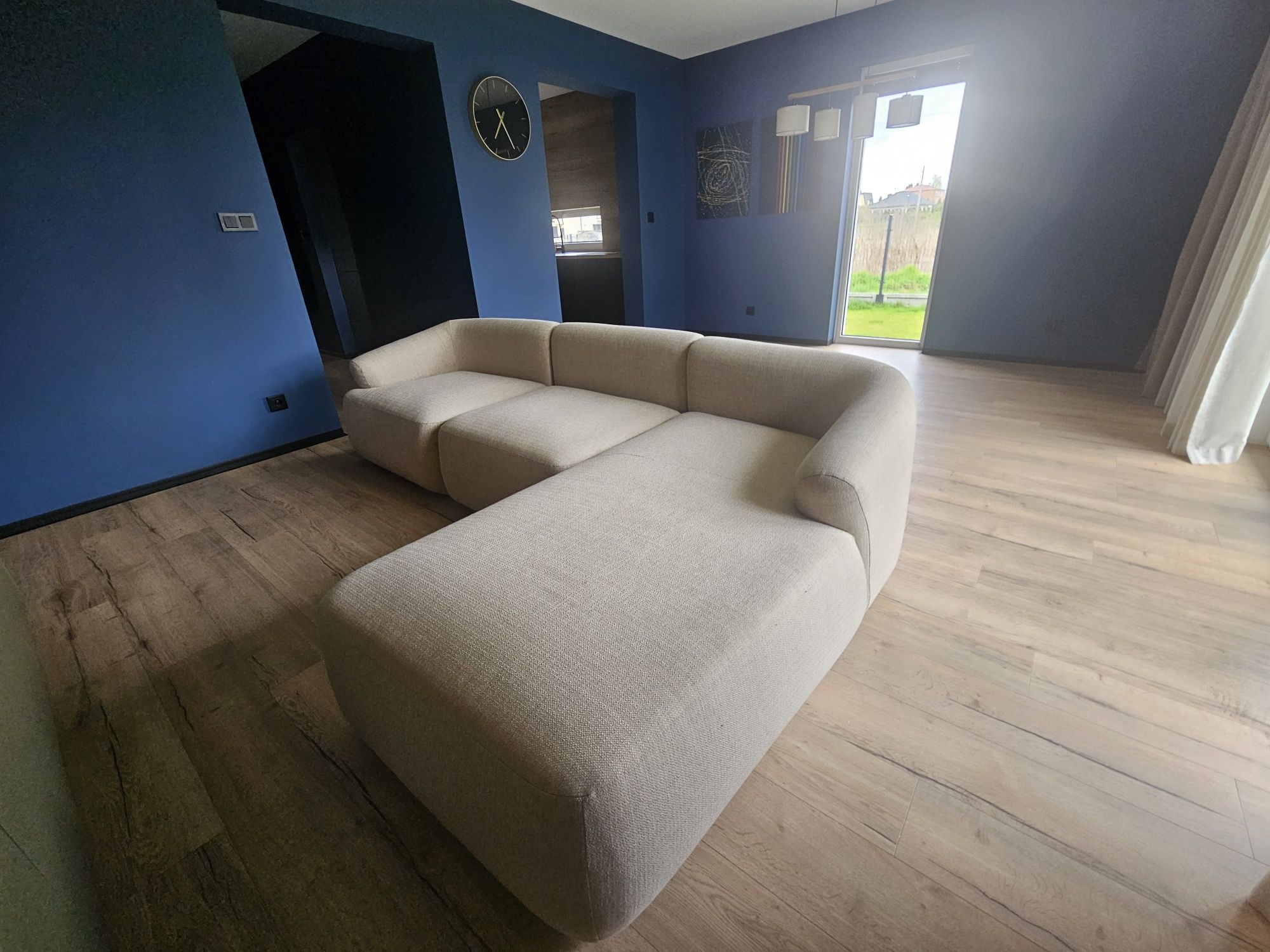 Narożna sofa modułowa Bouclé Sofia (3-osobowa) Westwing Collection