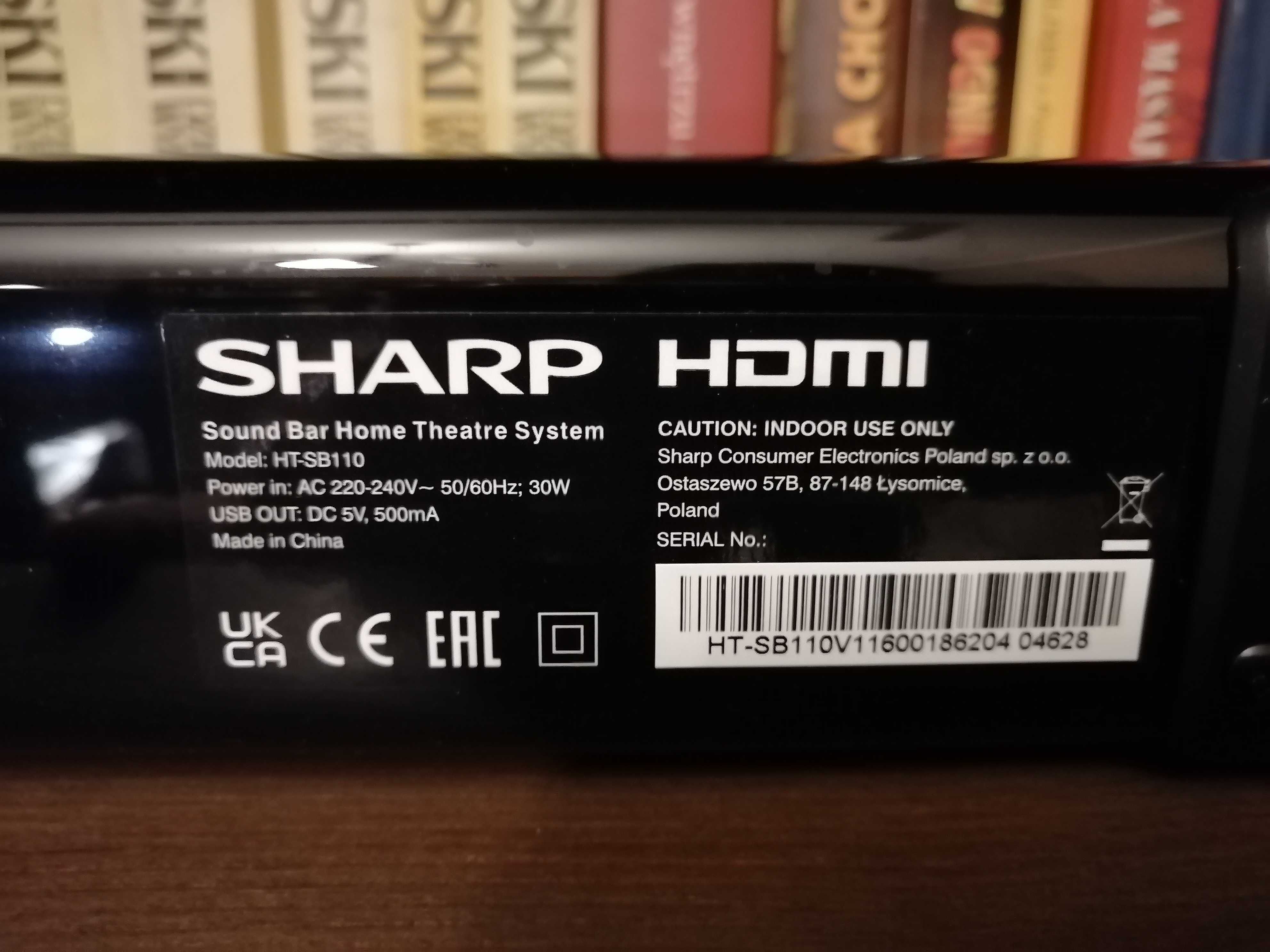 Sharp NOWY głośnik HDMI bluetooth