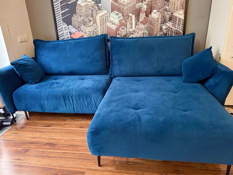 Narożnik kanapa welurowa piekny