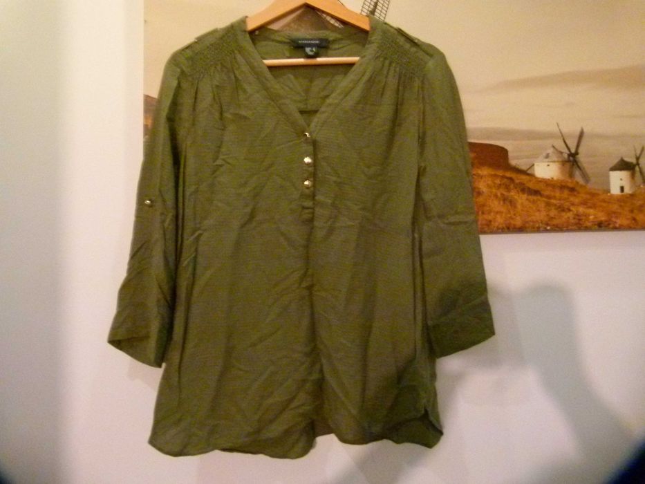 Primark Atmosphere bluzka koszulowa khaki ozdobne guziki rozm 40 L