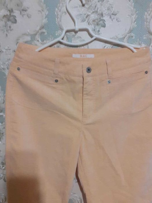 Персикові вельветові штани брюки