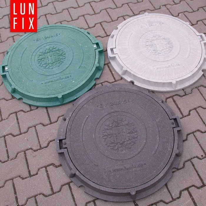 Pokrywa 60cm właz zamykany do studni szamba 600 mm 1,5t A15 szary