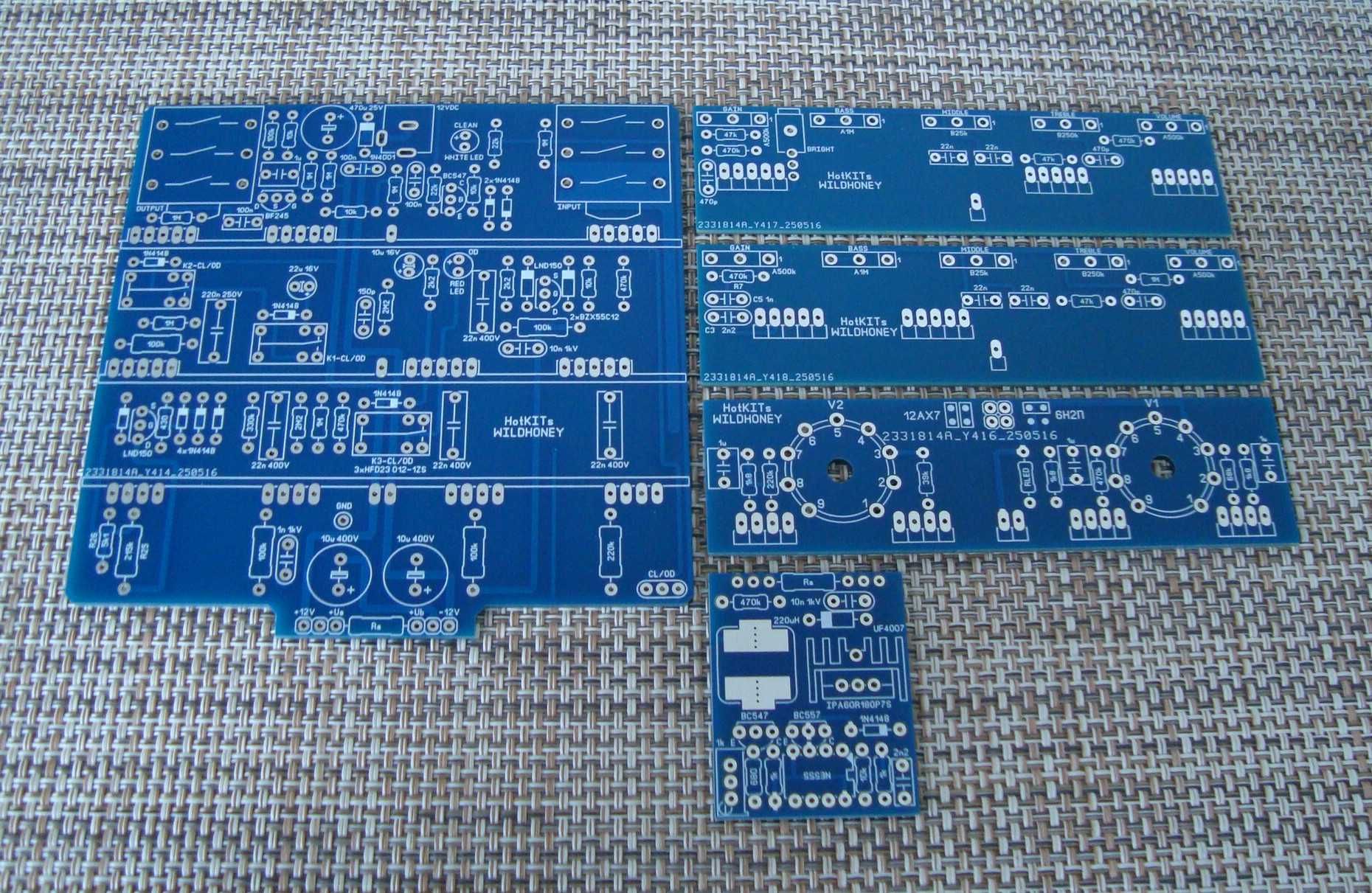 Płytki PCB DIY – preamp lampowy do gitary elektrycznej (Soldano SLO)
