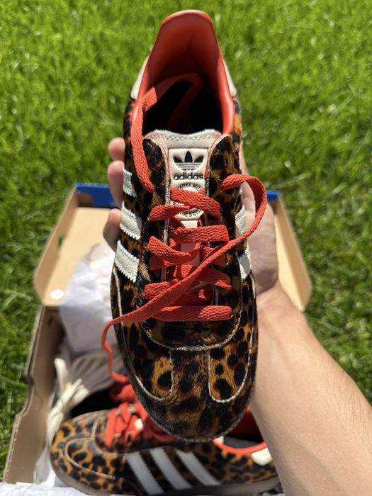Adidas Samba OG Leopard 37 1/3 Cordões Vermelhos Brancos e Pretos