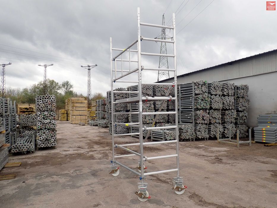 Rusztowanie jezdne, Rusztowanie aluminiowe na kółkach. Sprzedaż - Wyn.