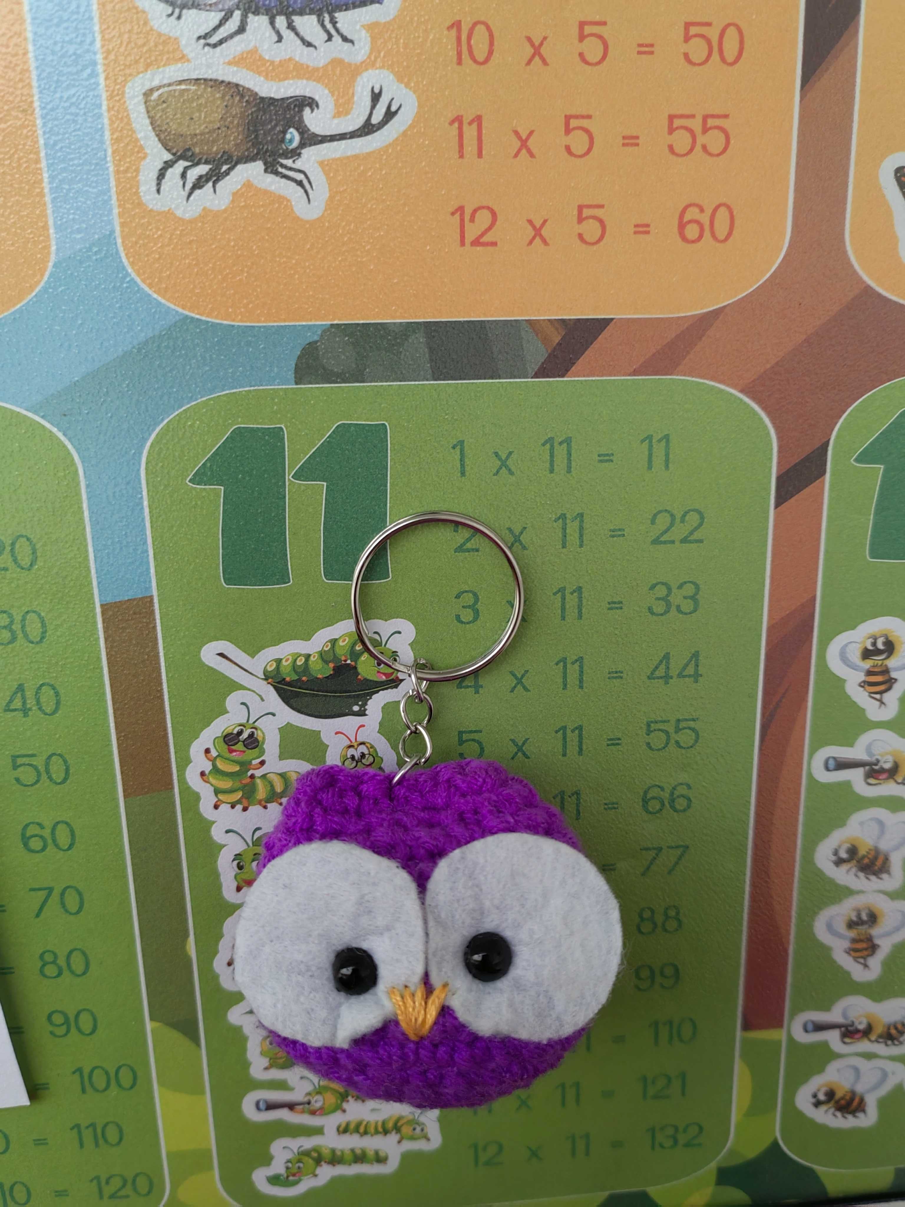 Porta-chaves mocho / coruja em crochet