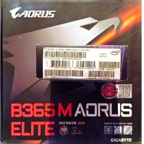 PC com Intel i5-9600K, AORUS B365M, Fonte 600W e Caixa