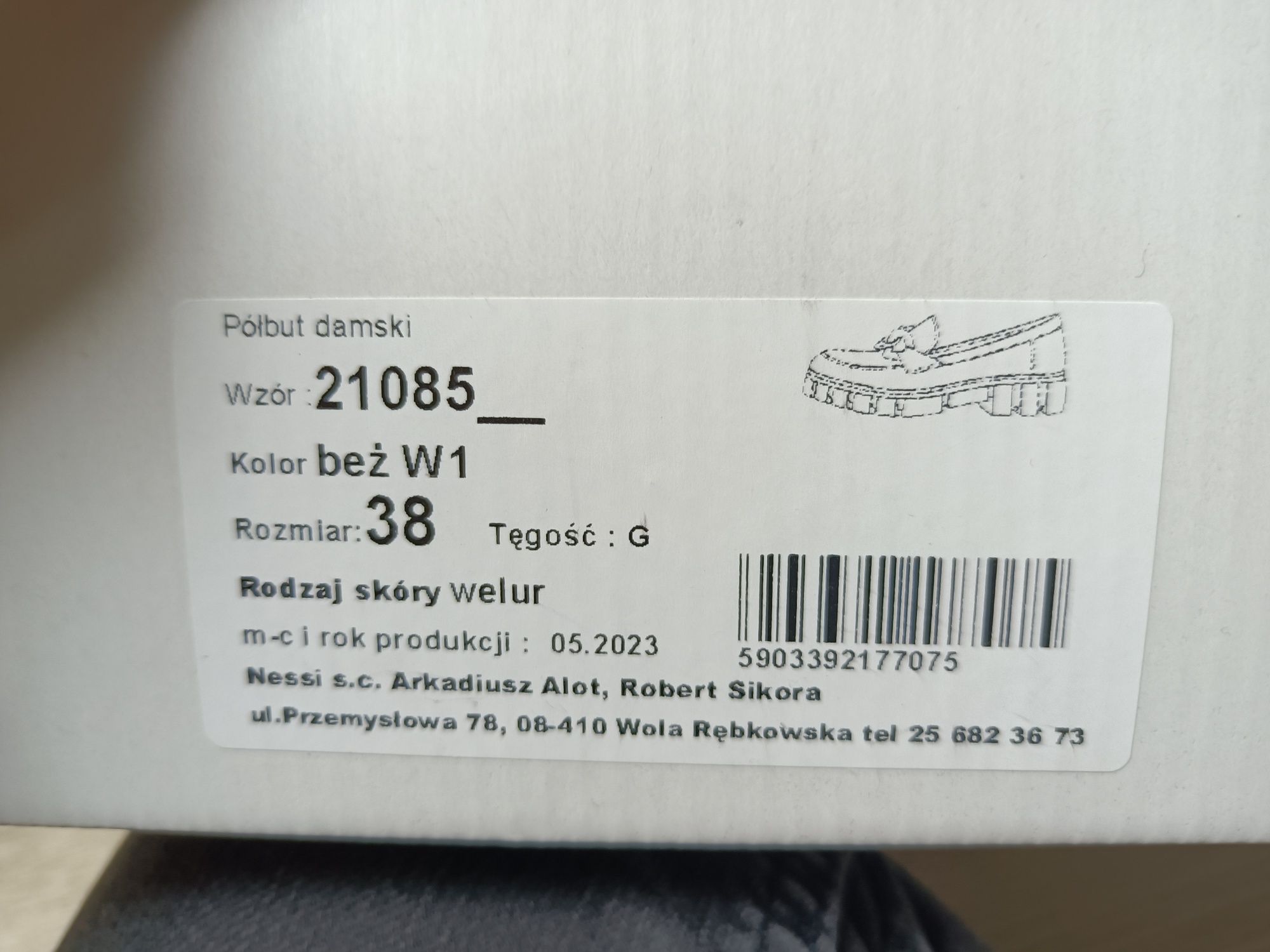 Mokasyny Nessi Skóra 38