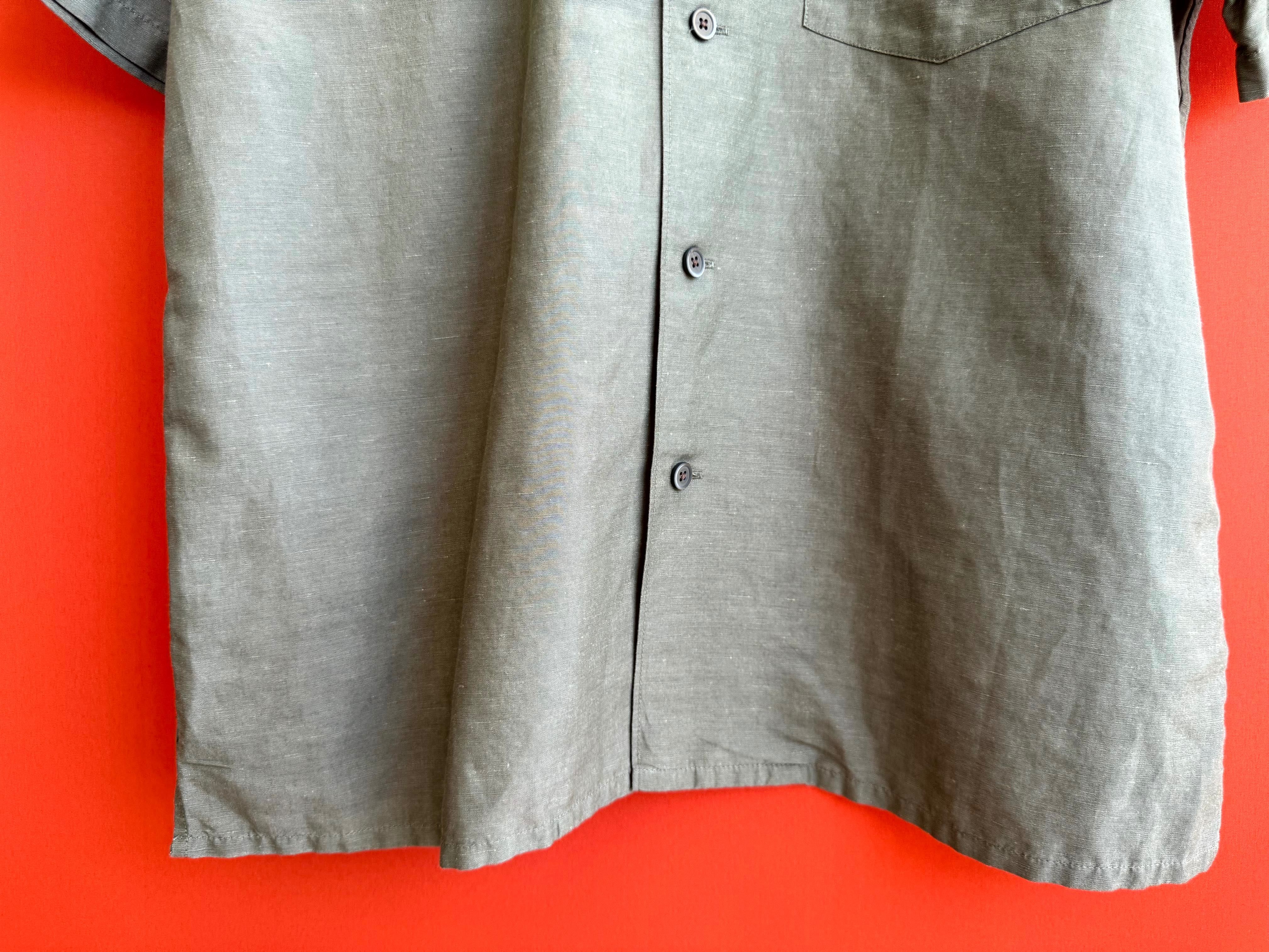 Uniqlo чоловіча літня сорочка рубашка з коротким рукавом розмір L