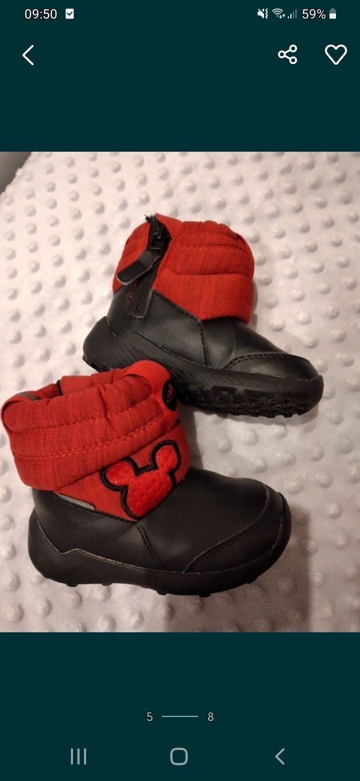 Śniegowce adidas buty zimowe 21 (spody 15 cm) Jak Nowe!