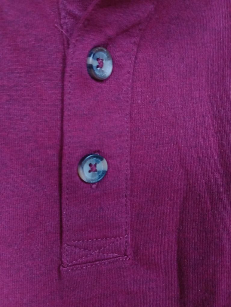 Koszulka bluzka męska Burgundia bordowa XL c&a