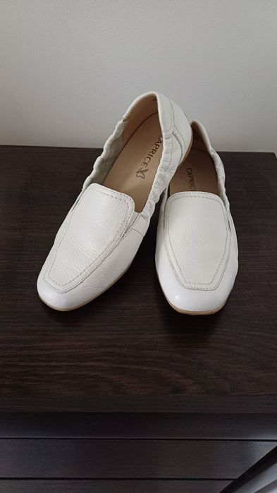 Лофери білі бренд Каприз з ортопедичною устілкою