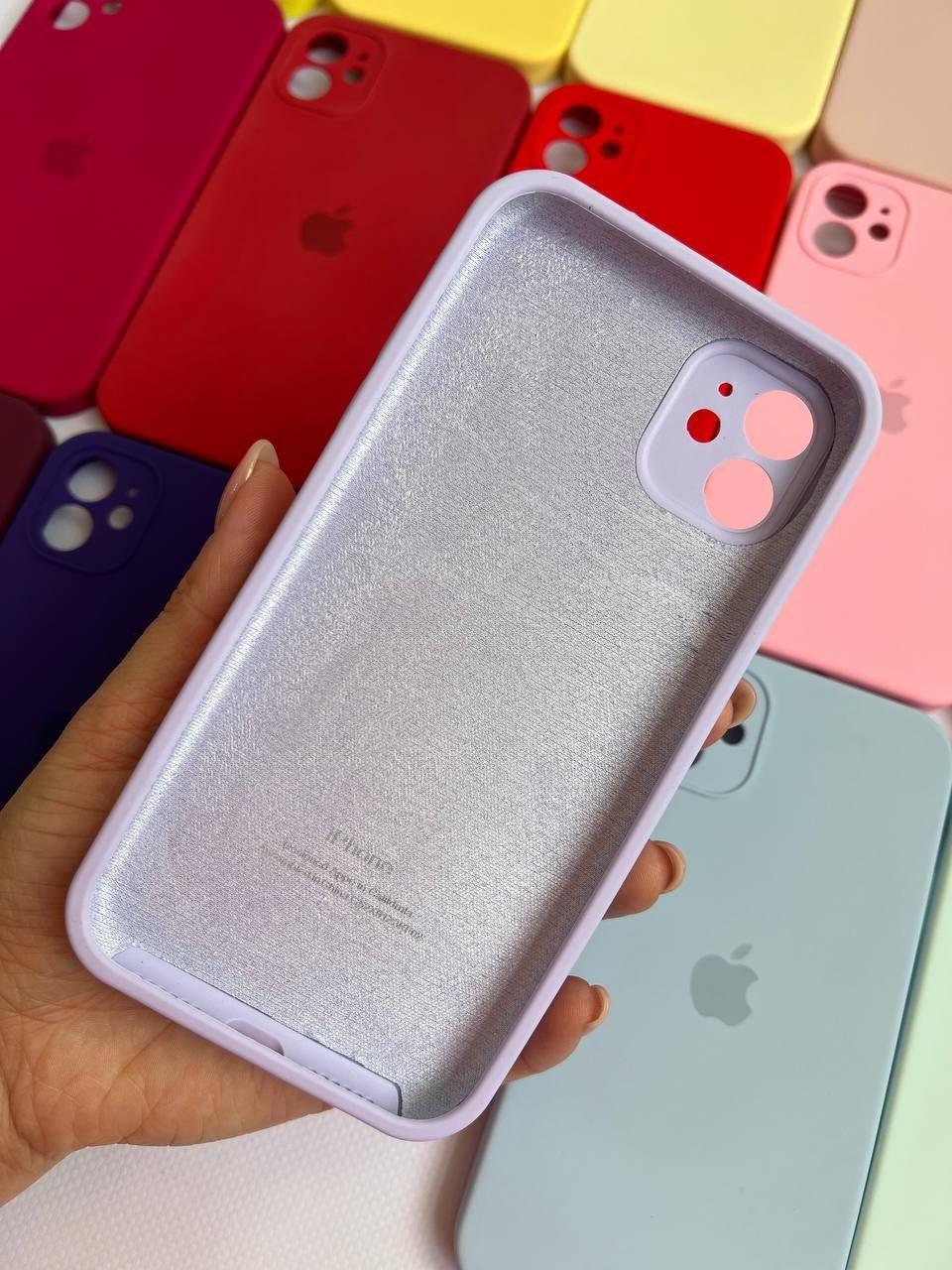 Silicone case 11 квадратние full закритая камера чехол айофн iphone