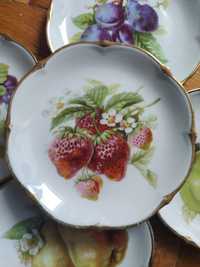 Talerz deserowy porcelana w owoce