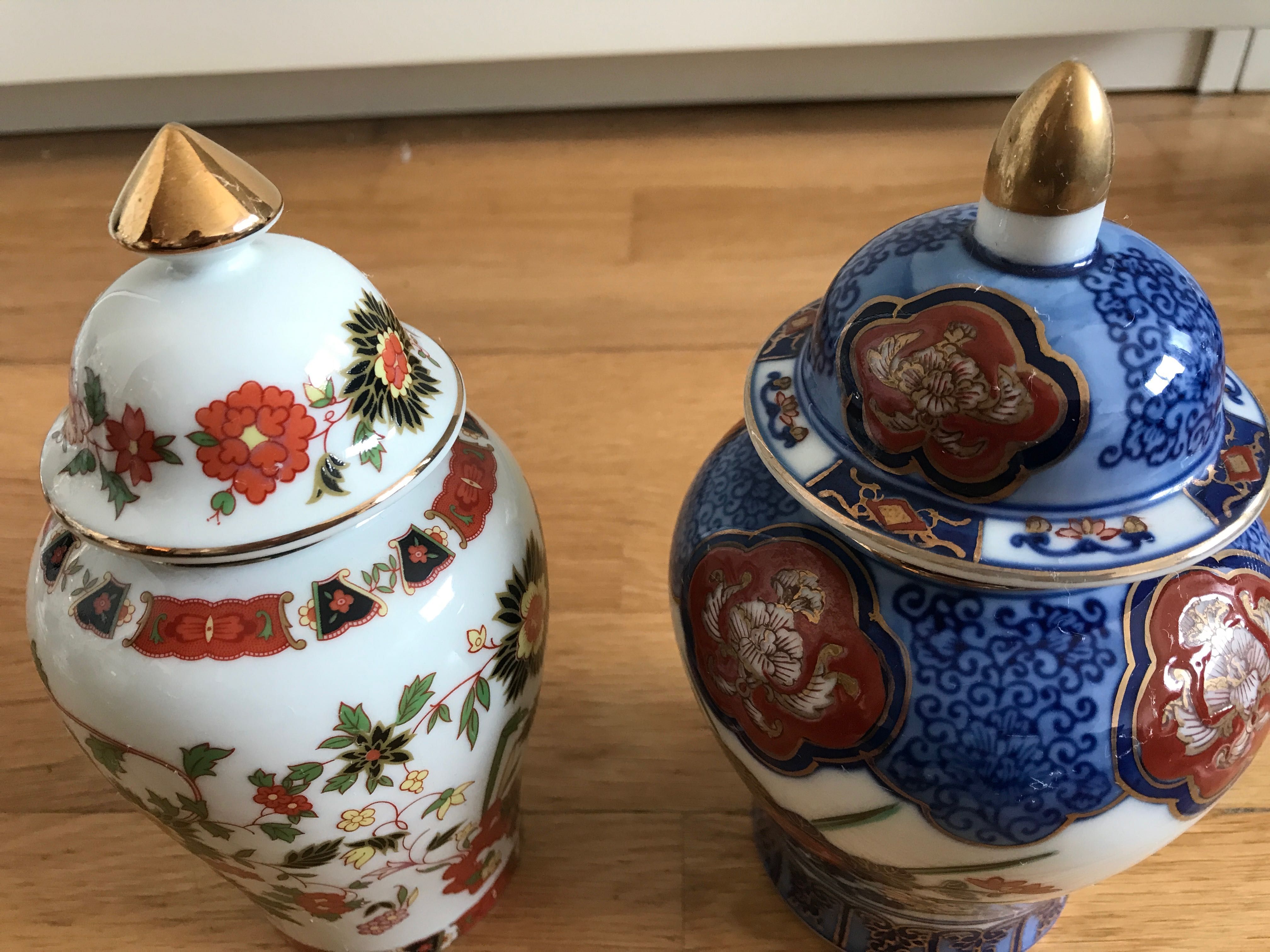 2 jarras / potes porcelana (Porart e Gold Imari)