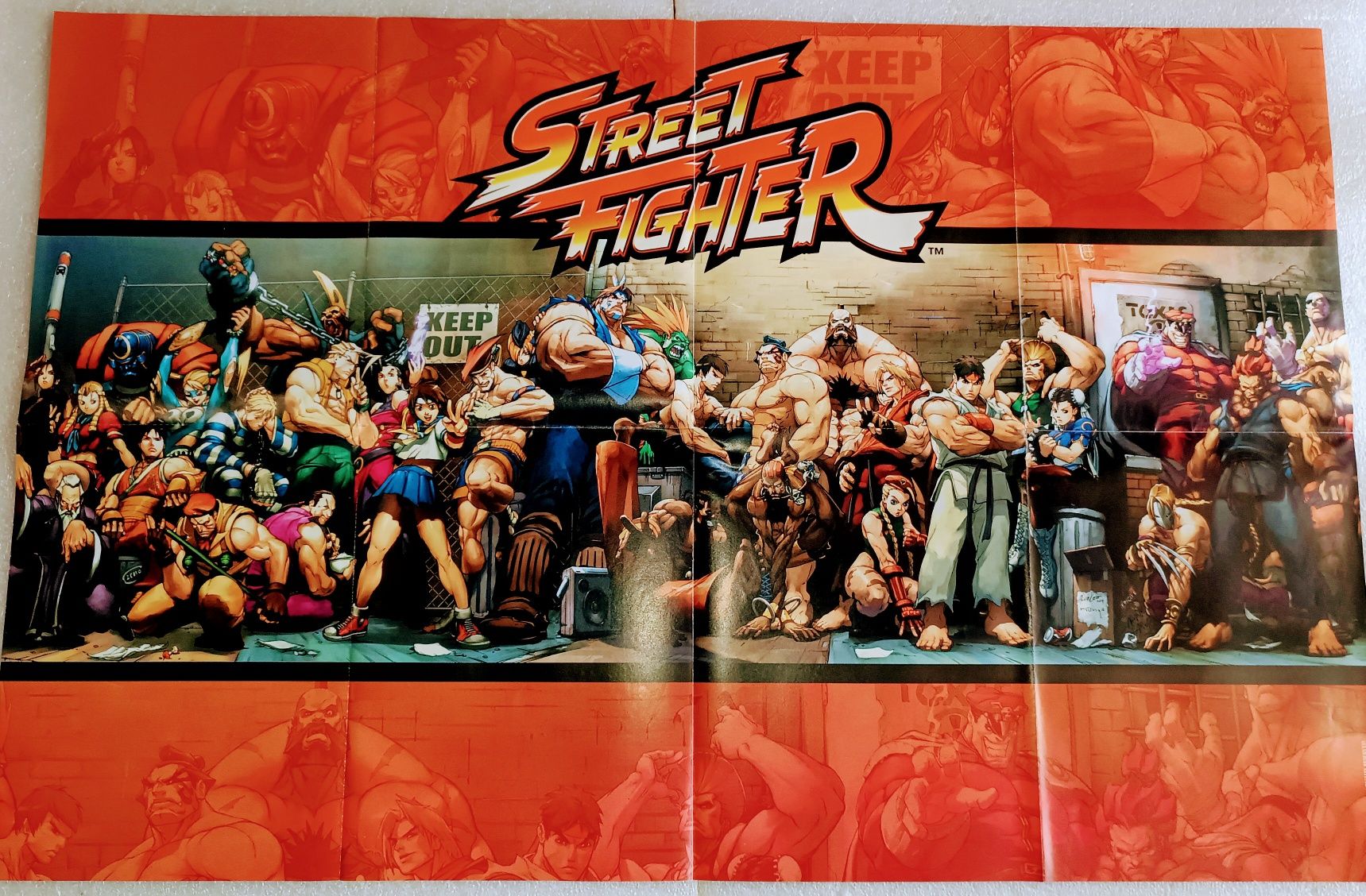 Poster original Street Fighter da Capcom U.S.A