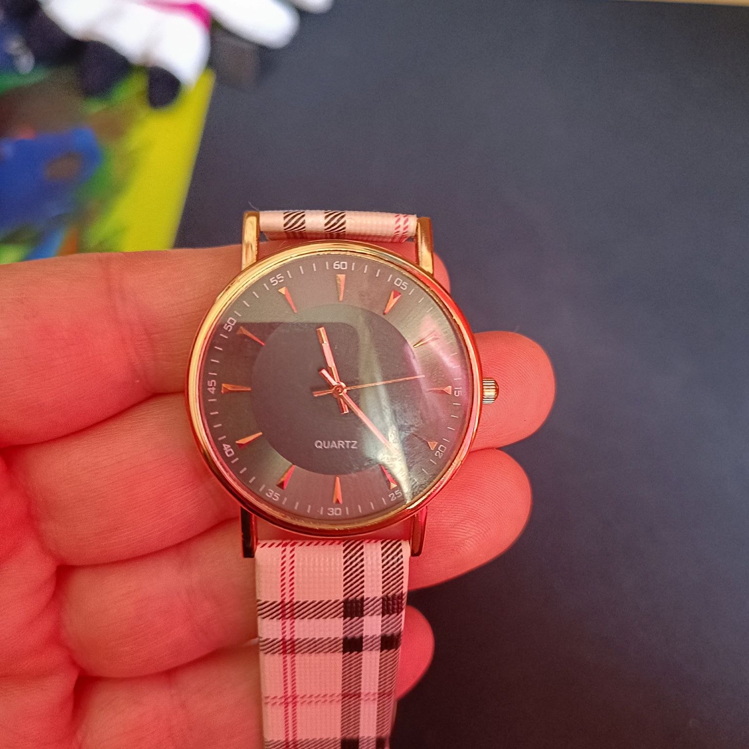 Nowy zegarek modna krata