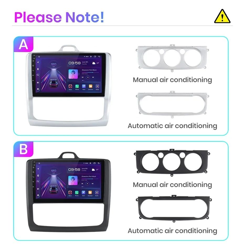 Rádio Android CARPLAY WIFI GPS 2/32GB BLUETOOTH Ford Focus 2 e 3 NOVO