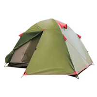 Намет Tramp TLT-002 Tourist 3 (Green/Red), 3-місний палатка