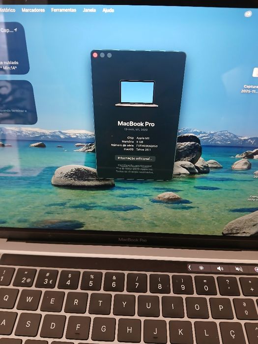 Macbook pro M1 SSD 256 e 8Gb de memória Unificada