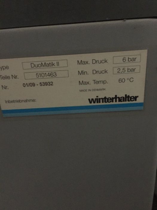 Descalcificador winterhalter duo matik 2 58x35x35