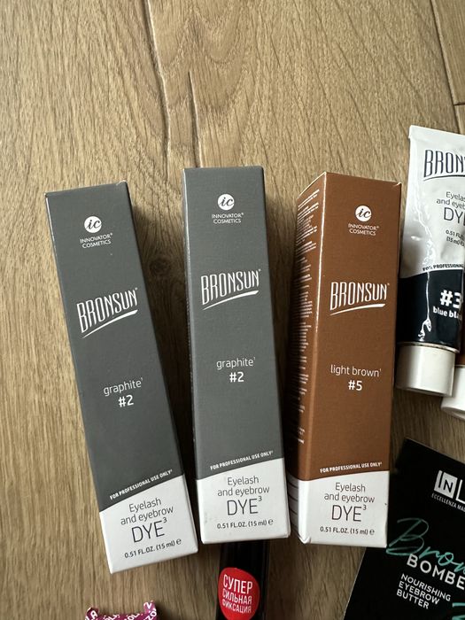 Zestaw dla stylizacji brwi - henna, farba, pędzle, żel do brwi, botox