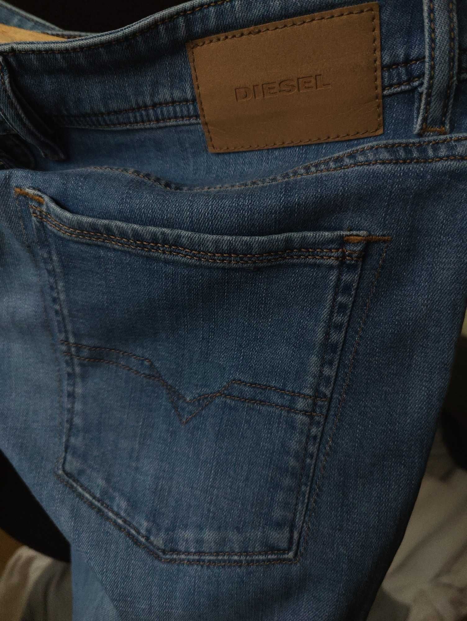 Джинсы Diesel Sleenker jeans Italy w32 stretch mid blue.
