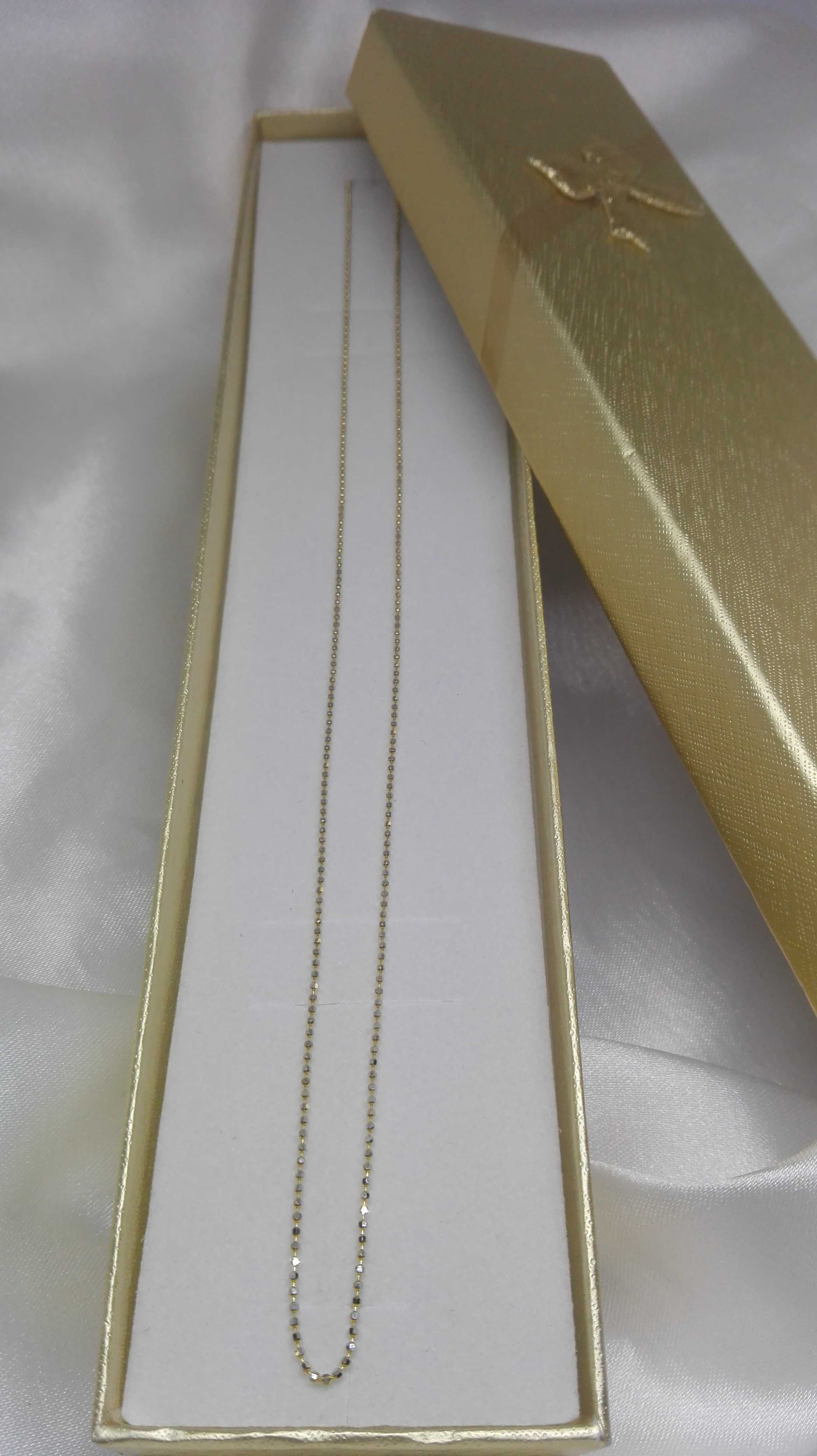 Złoty łańcuszek złoto 585 50 cm