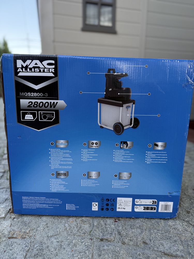 Rozdrabniacz do gałęzi MacAllister 2800 W
