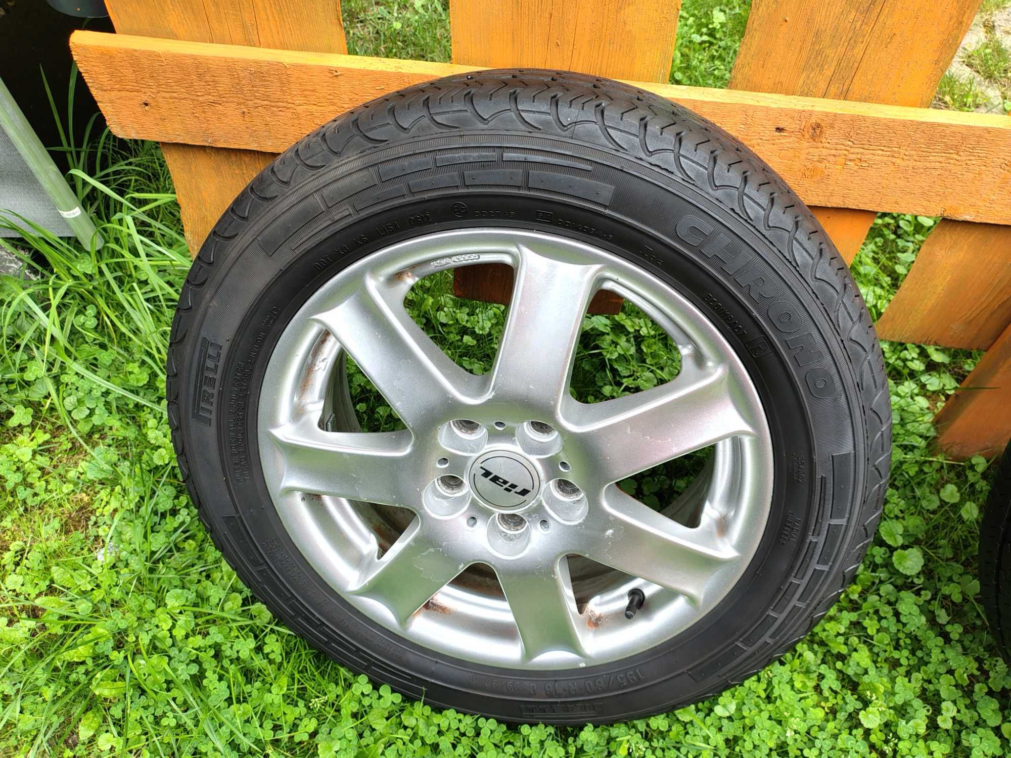 Felgi Alu 16 + Opony 195/60r16 Wzmacniane C 5x112 VW Audi Seat Skoda