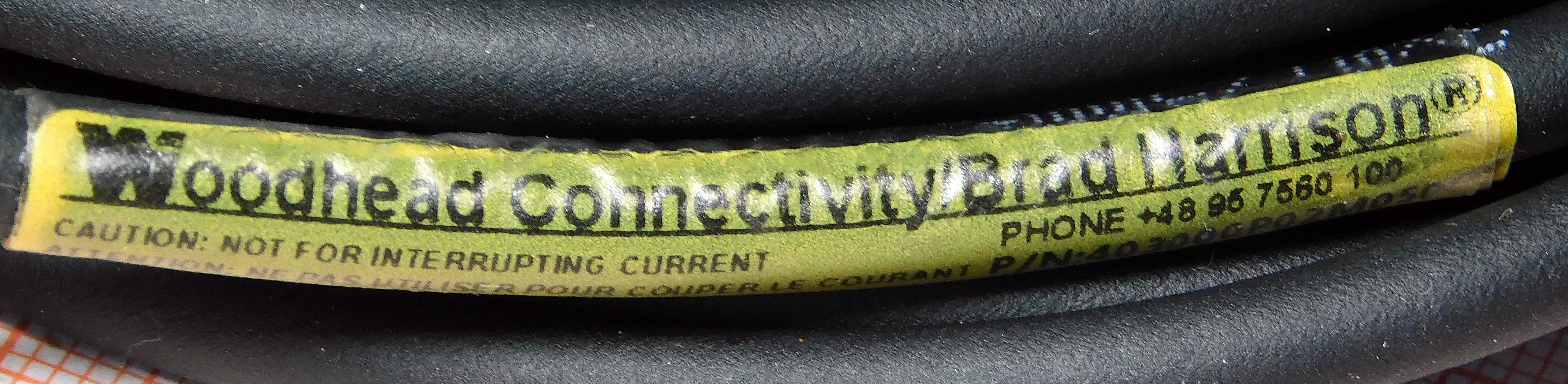 Kabel z wtyczką czujnika woodhead part number MOLEX [kD]