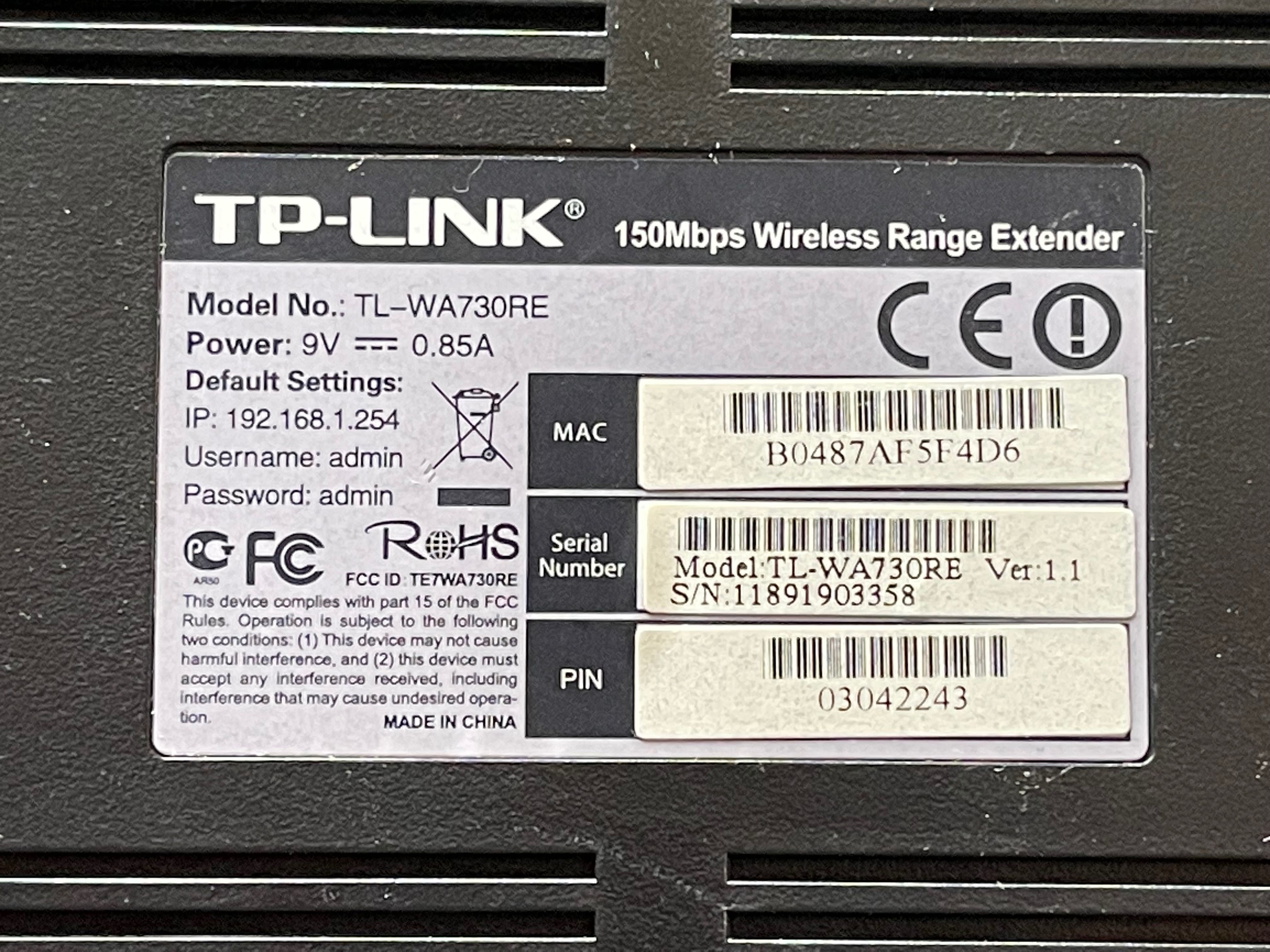 Wzmacniacz sygnału WIFI TP-LINK TL-WA730RE