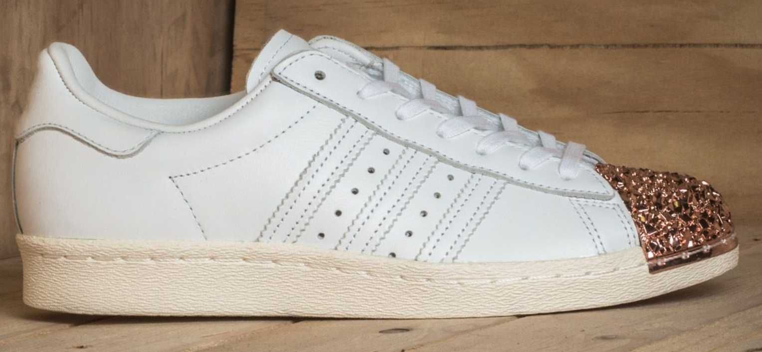 ADIDAS SUPERSTAR lata  80 3D metalowy przód  SKÓRA