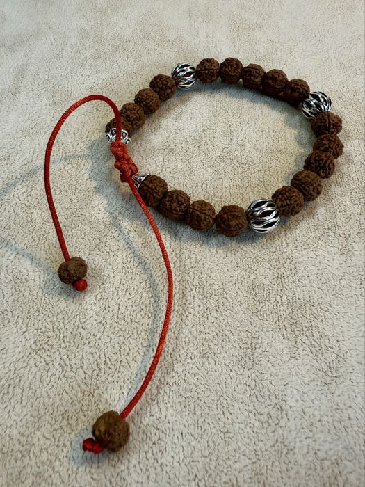 Bransoletka Mala z Rudrakshy 5 Mukhi rozmiar 17,5-24cm