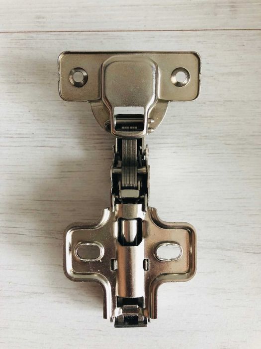 NOWY zawias meblowy hydrauliczny wygięty 8 mm do drzwi bliźniaczych