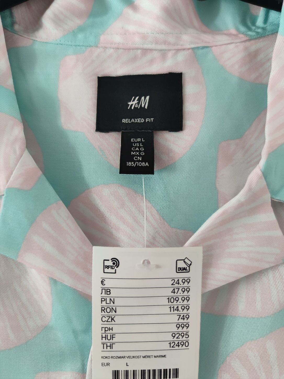 Śliczna koszula H&M w pastelowe duże muszle. Nowa TANIEJ niż w sklepie