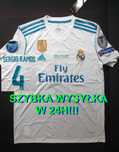 Koszulka Real Madryt 2017/18, Biała, Sergio Ramos 4, S, L