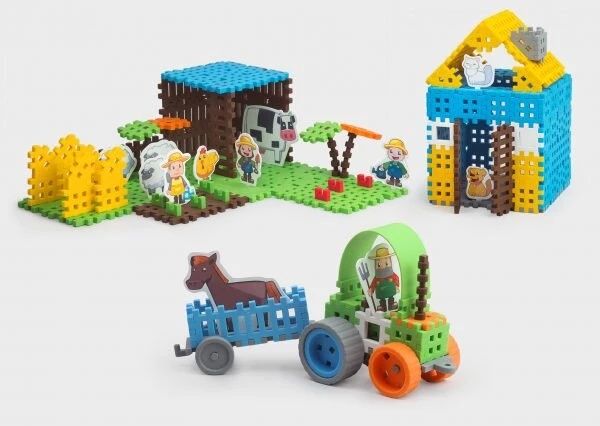 Marioinex klocki wafelki mini Klocki Mini Waffle FARMER / ROLNIK 185 e