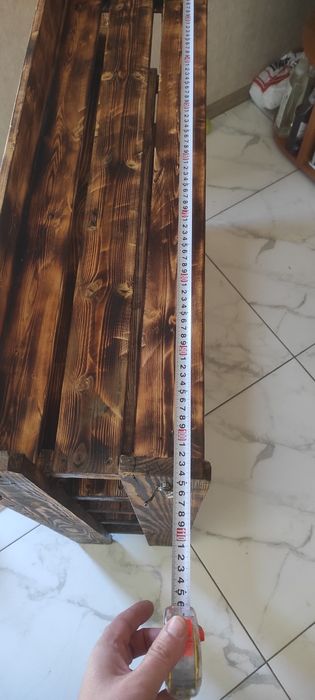 Дерев'яна поличка для взуття