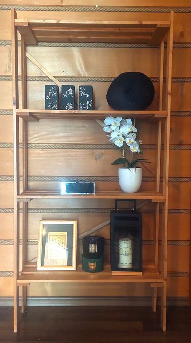 W SUPER cenie Wysoki regał sosnowy 4 półki 160cm