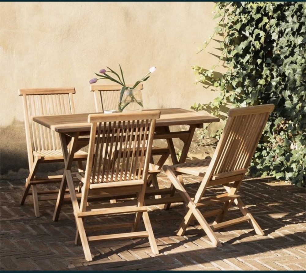 Ja so 1 conjunto - mesa e cadeiras ideal jardim ou varanda