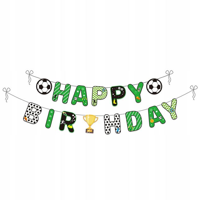 Oro Party Zestaw Dekoracji Piłka Nożna Kubki Talerze Słomki