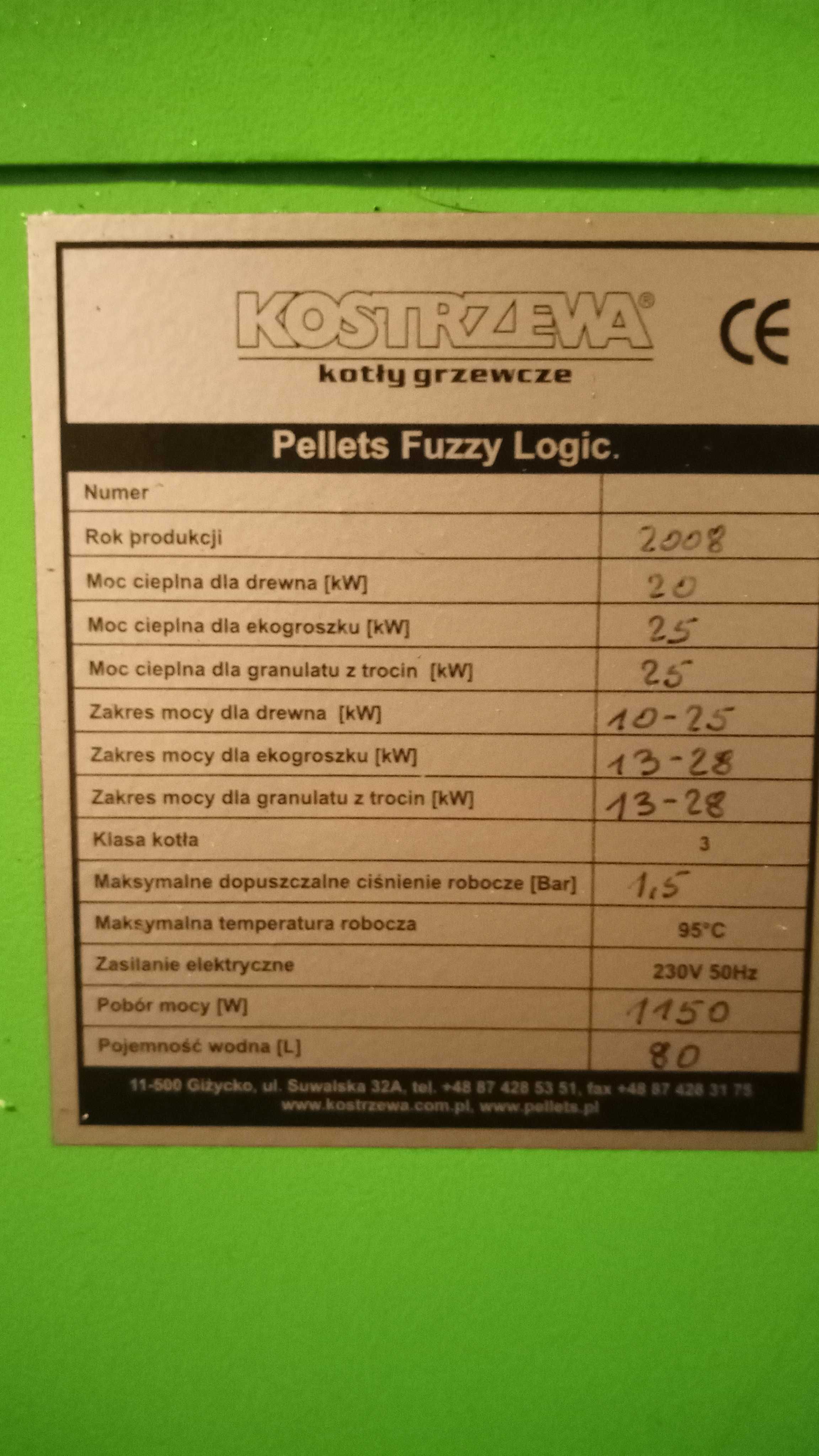 Części do kotła Kostrzewa Pellets Fuzzy Logic