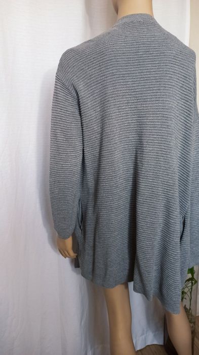 Sg Szary kardigan 34 , 36 XS , S ciążowy  dłuższy luźny sweter oversiz