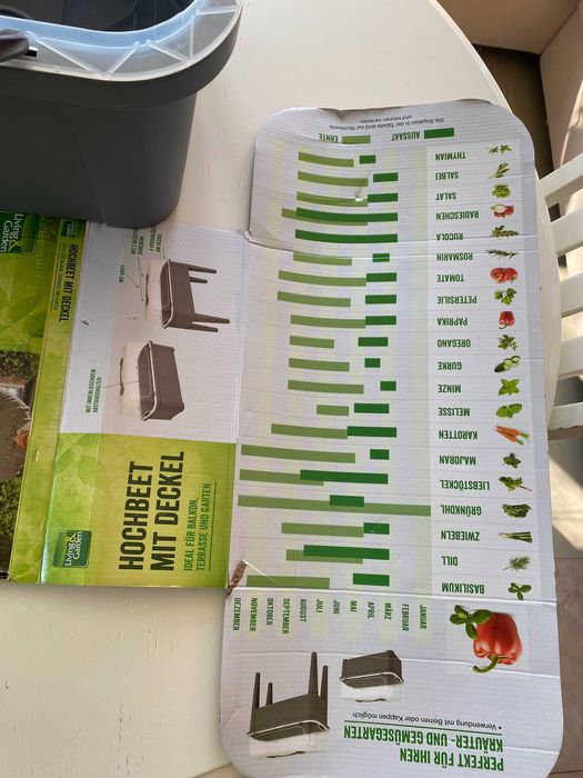 skrzynka do sadzenia BEZ NÓŻEK grządka z pokrywą Ogród ziołowy